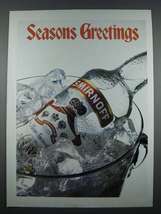1986 Smirnoff Vodka Ad - Seasons Greetings - £14.52 GBP