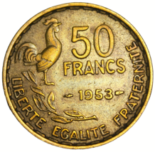 France 50 Francs, 1953~Free Shipping #A59 - $6.16