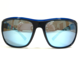 REVO Sonnenbrille RE1023 15 REMUS Schwarz Blau Wrap Übergröße mit Blauer... - $107.51