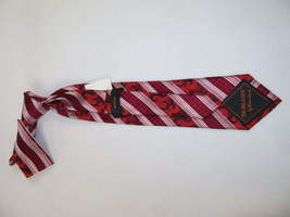 Mens Steven Land 100% Woven Silk Big Knot Tie and Hankie Set BW2426-05 Red image 4