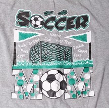 Girlie Girl Originals Soccer Mom T-Shirt Womens 2X Gray Short Sleeve 2 S... - £4.10 GBP