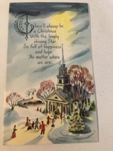 Vintage Christmas Card Church With Snow Box4 - £3.04 GBP