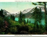Vtg Cartolina Lago Tahoe California Ca - Smeraldo Bay E Cathedral Peak Unp - $15.31
