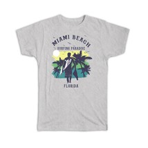 Miami Beach USA : Gift T-Shirt Surfing Paradise Beach Tropical Vacation - £14.14 GBP