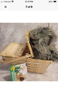 Rubie’s Wizard Of Oz Deluxe Toto In Basket Costume Accessory 2 Pce. Bran... - $27.94