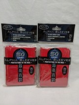 (2) (50) Packs Max Protection Red Japanese Size Alpha Sleeves #7050FR - $35.63