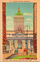 Postcard New York Grand Central Terminal Linen  1930  5.5 x 3.5 &quot; - £5.29 GBP