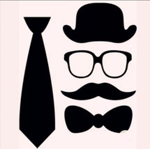 Hat, Tie, Bow Tie, Glasses &amp; Mustache Metal Cutting Die Card Making Scrapbook   - £7.51 GBP