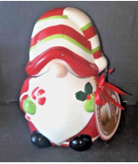 Gnome Christmas Cookie Jar 9.5&quot; inches tall with Sugar Cookies-New and S... - £27.48 GBP