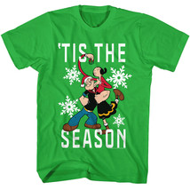 Popeye Tis The Season for Mistletoe Men&#39;s T Shirt Christmas Sailorman Olive Oyl - £19.35 GBP+