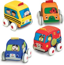 Melissa &amp; Doug K&#39;S Kids Pull-Back Vehicle Set - Soft Baby Toy Set With 4... - $38.92