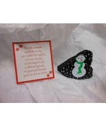 Ganz &quot;Green Snowman Ear Muffs Hand Paint Lump Coal W/Card&quot; 2&quot;X2&quot; NEW Sto... - $53.85 MXN