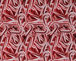 Cotton Christmas Candy Cane Candy Food Red Fabric Print by Yard D406.60 - £10.20 GBP