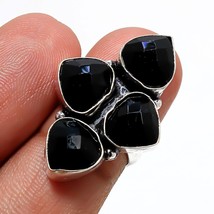 Black Spinel Handmade Fashion Ethnic Gifted Ring Jewelry 5.25" SA 6164 - £3.18 GBP