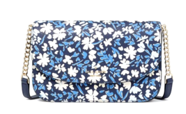 New Kate Spade Kristi Shoreside Floral Print Flap Crossbody Blue Multicolor - £64.32 GBP