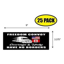 25 Pack 3.37&quot;x9&quot; Freedom Convoy Courage Sticker Decal Humor Funny Gift BS0361 - £17.36 GBP