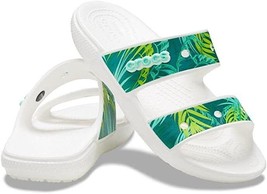 Crocs Sandals Classic Two Strap Slides Unisex Adults Mens Womens Tropical Print - £39.87 GBP