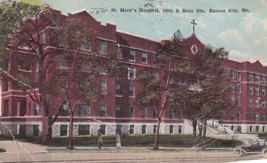 St. Mary&#39;s Hospital Kansas City Missouri MO 1921 Chetopa KS Postcard C54 - $2.99