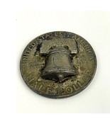 1958 Franklin Half Dollar 3-D Pop-out Repousse Liberty Bell 3D - $80.99