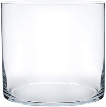 Flower Glass Vase Decorative Centerpiece For Home Or, 4&quot; Wide X 4&quot; Tall, Clear - £34.09 GBP