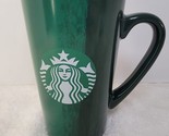 Starbucks Tall 16 oz Coffee Mug 2021 Green Red Christmas Holidays - $11.87