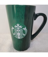 Starbucks Tall 16 oz Coffee Mug 2021 Green Red Christmas Holidays - £9.45 GBP