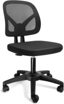 Kolliee Armless Office Chair Mesh Ergonomic Small Desk Chair Armless Adj... - $115.94