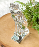 VINTAGE J.G. DURAND 24% LEAD CRYSTAL EGYPTIAN CAT FIGURINE PAPERWEIGHT F... - $40.50 CAD