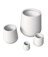 LeisureMod Orchid Mid-Century Modern 4-Piece Fiberstone and Clay Planter... - $981.13 CAD