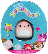 Squishmallows Micro Plush Archie Axelotl Collector&#39;s Tin Pin Trading Cards - £31.65 GBP