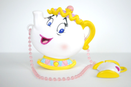 Disney Mrs. Potts Beauty And The Beast Tea Cup Musical Purse Bag Chip Mirror Toy - £23.83 GBP