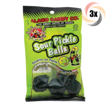 3x Bags Alamo Candy Co Delicious Sour Seasoned Pickle Balls Candy | 1oz - £9.30 GBP