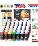 All-Ages Acrylic Paint Set - 42 Rich Colors &amp; Brushes for Art on Canvas ... - $1,216.52 MXN