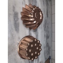 Copper Cake Mold Set, Jello Molds, Pinwheel &amp; Fluted Dots, Wall Decor, K... - £11.34 GBP