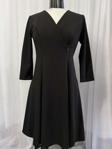 DKNY Women&#39;s Dress Black Wrap Knit Size 6 - $34.65