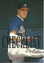 1996 Ultra Checklist Greg Maddux 8 Braves - £0.80 GBP