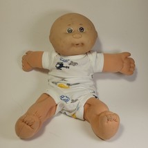 1986 Cabbage Patch Kids Babies Bald Brown-eye Baby BBB with Two Outfits - $27.72