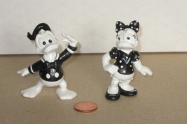 Disney Donald And Daisy Duck, Black And White PVC Figure; By Bullyland  - £10.20 GBP