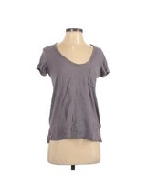 James Perse Slub cotton Scoop neck Cap Sleeve T-shirt One Pocket Gray Sz... - $24.99
