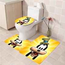 3Pcs/set Disney Character Goofy 1 Bathroom Toliet Mat Set Anti Slip Bath Mat Flo - £26.54 GBP+