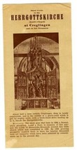 Short Guide to Herrgottskirche at Creglingen Germany  Lord&#39;s Chapel  - $17.82