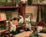 Vtg Postcard 1910s Algeria Scene and Types Carpet Weaving Color Unused UNP - £12.24 GBP