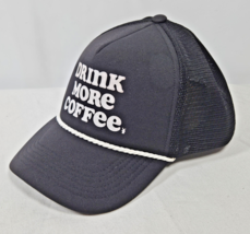 Dutch Bros Drink More Coffee Black Trucker Hat Cap Mesh Back Snapback UN... - $7.99