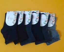 6 Pairs Of Socks Short Women&#39;s Hem Smollato Warm Cotton Horus 301 Comfort - £9.96 GBP