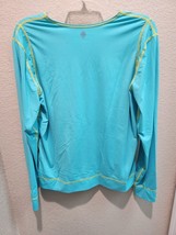 Athleta Women Summer Shade Rash Guard Swim Beach Shirt Blue Long Sleeve Size XL - £17.40 GBP