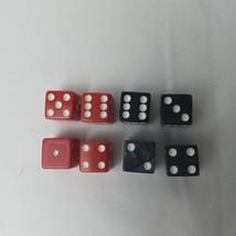 Acrylic Dice 6 Sided lot of 8 Red and Black mixed lot - $149.58 MXN