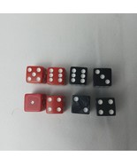 Acrylic Dice 6 Sided lot of 8 Red and Black mixed lot - $149.58 MXN
