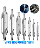 7Pcs Hss Center Drill Bits 60 Combined Countersink Spotting Tools Metalw... - £18.82 GBP
