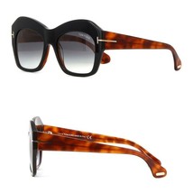  Tom Ford TF534 05B Emmanuelle Pentagonal Black Havana Sunglasses FT 534 - £151.70 GBP