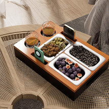 Wooden Snack Tray Table Stand Storage Box - £49.93 GBP+